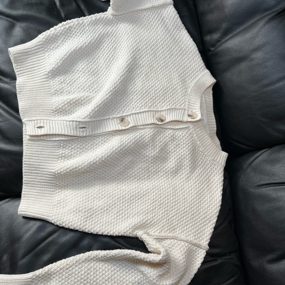 Jessica Simpson Cream Textured Knit Cardigan - Picture 3 of 8